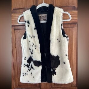 Cowhide Patterned Vest size small